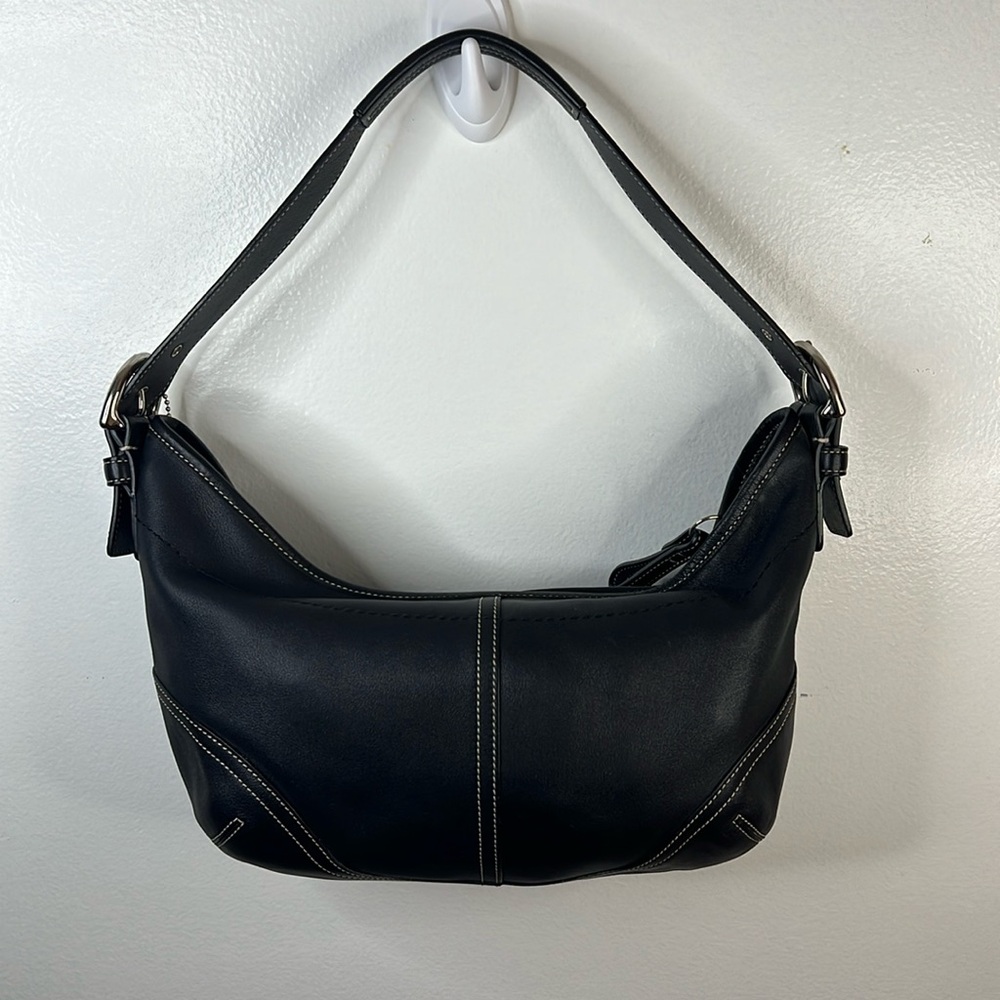 Coach Black Leather Shoulder Bag